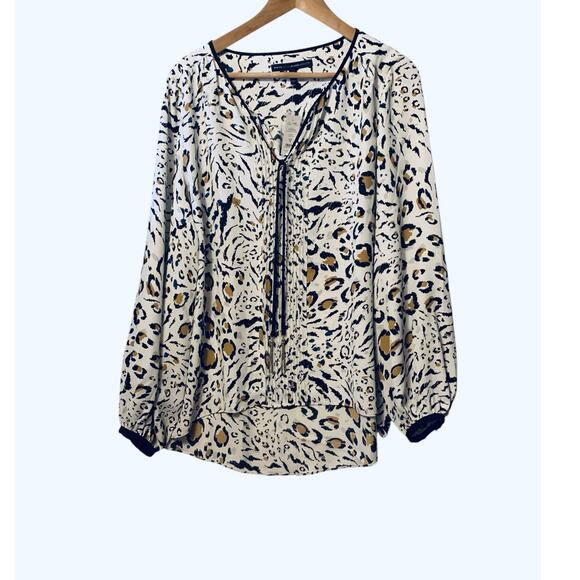 WHBM Leopard Print Blouse size M nwt - Picture 2 of 10